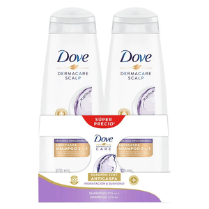 Shampo Dove Anticaspa y Suavidad X370Ml - Combo X2Unidades