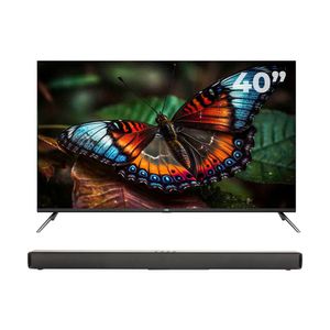 Televisor KALLEY 40" Pulgadas LED Smart TV Google con Barra de Sonido KALLEY Negro