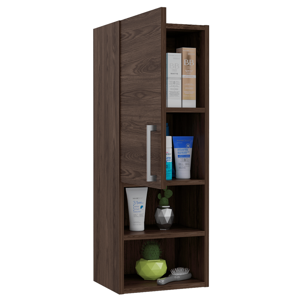 Gabinete de Baño Oporto, Chocolate y Plata Oscuro, con Espacio Para Gu -  VIRTUAL MUEBLES