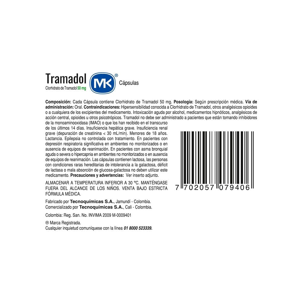 tramadol 50 mg 10 capsulas