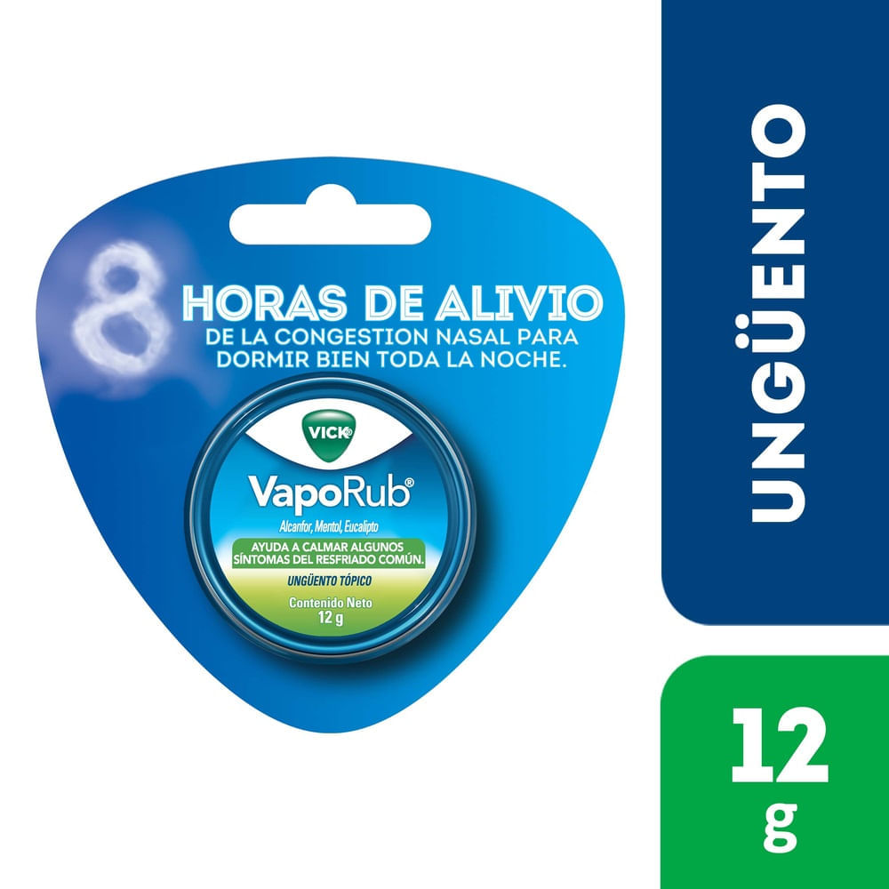 VICK VAPORUB ALCANFOR MENTOL EUCALIPTO PARA ALGUNOS SINTOMAS DEL