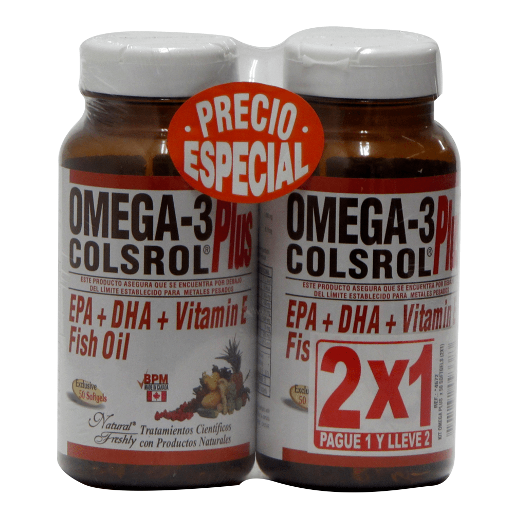 Colsrol Plus Omega 3 Frasco X 100 Kit 2X1 Muy Bacano