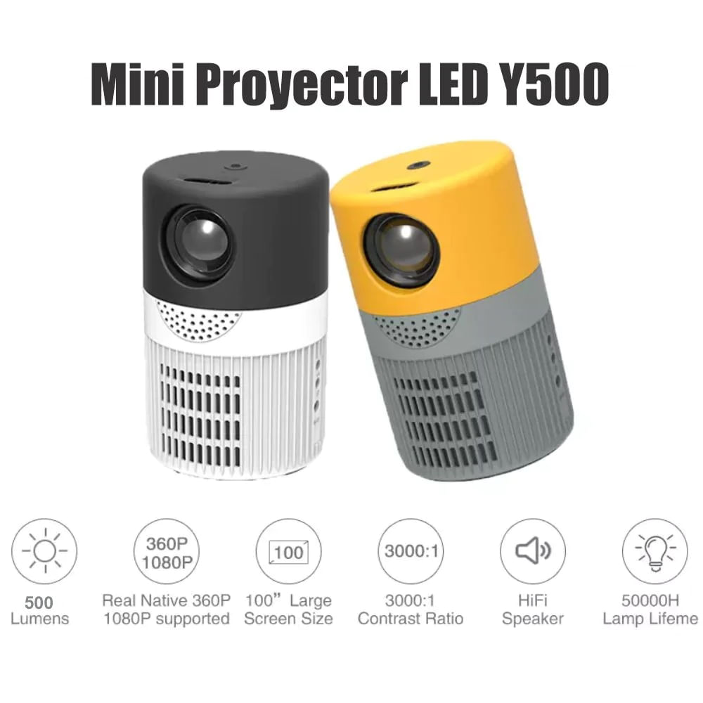 Mini Proyector Video Beam Cilindro 800 Lumens Multimedia - Muy Bacano