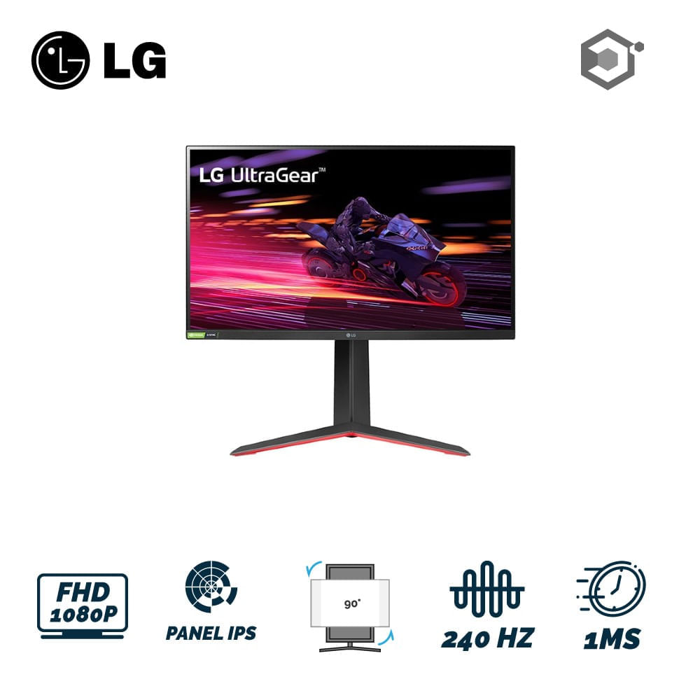 Monitor LG 27 Pulgadas 27GP750 Gamer Pivoteable IPS FHD 1MS 240Hz - Muy  Bacano