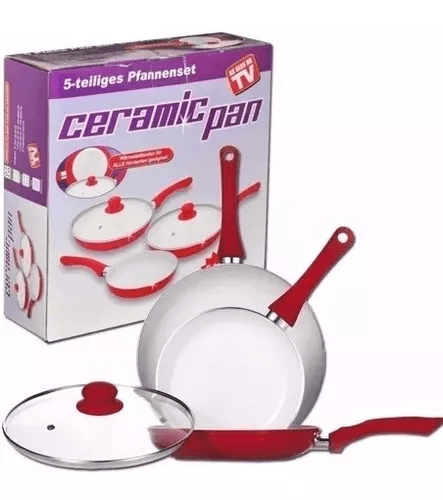 Juego De Sartenes Ceramic Pan 5 Piezas GENERICO