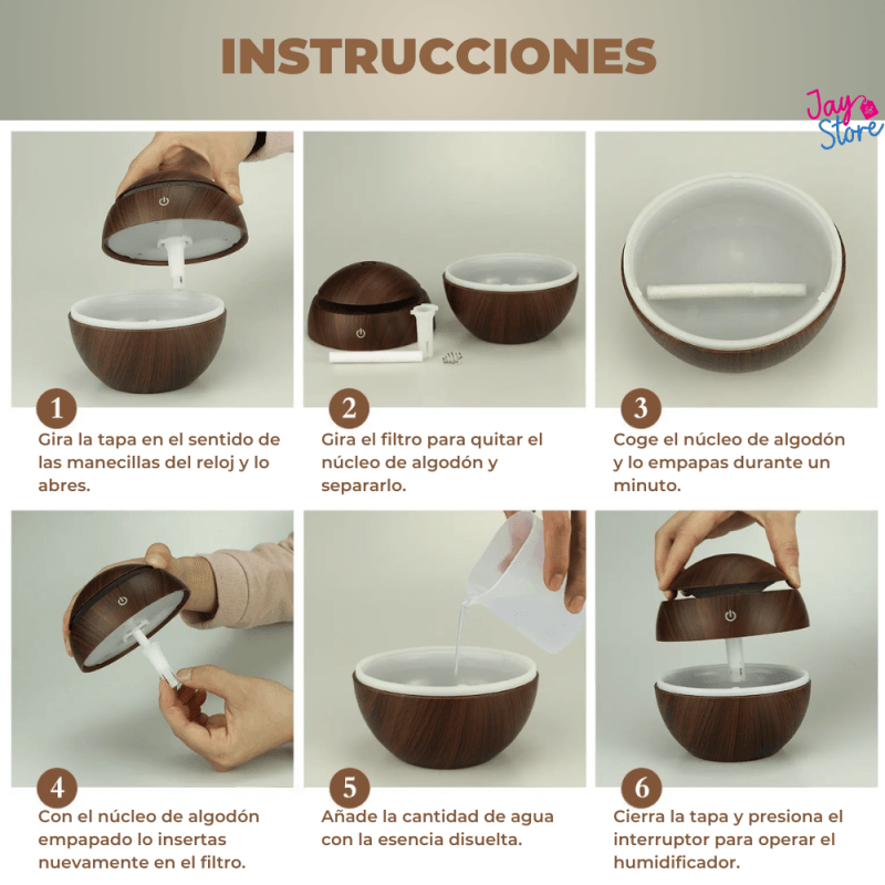 6 Esencias Esenciales Difusores Humidificador Hidrosolubles GENERICO